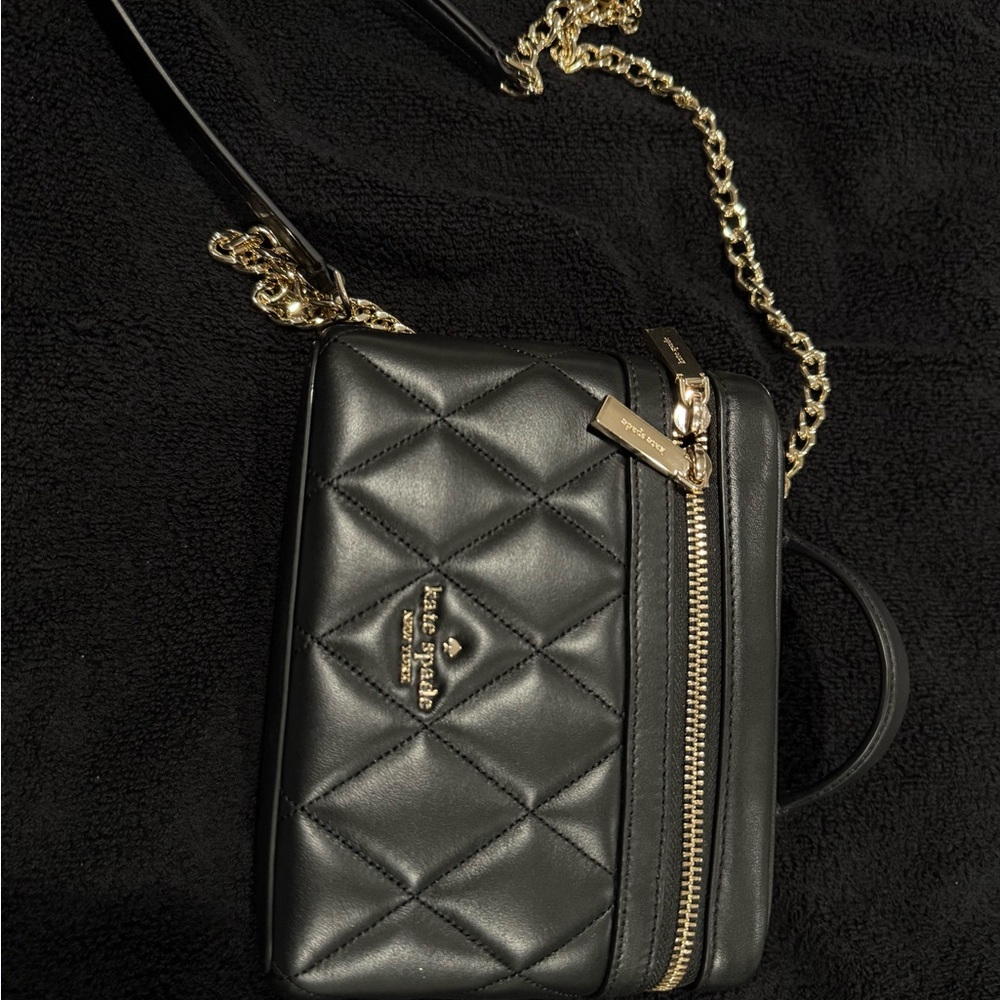 Kate Spade Black Quilted Crossbody Bag